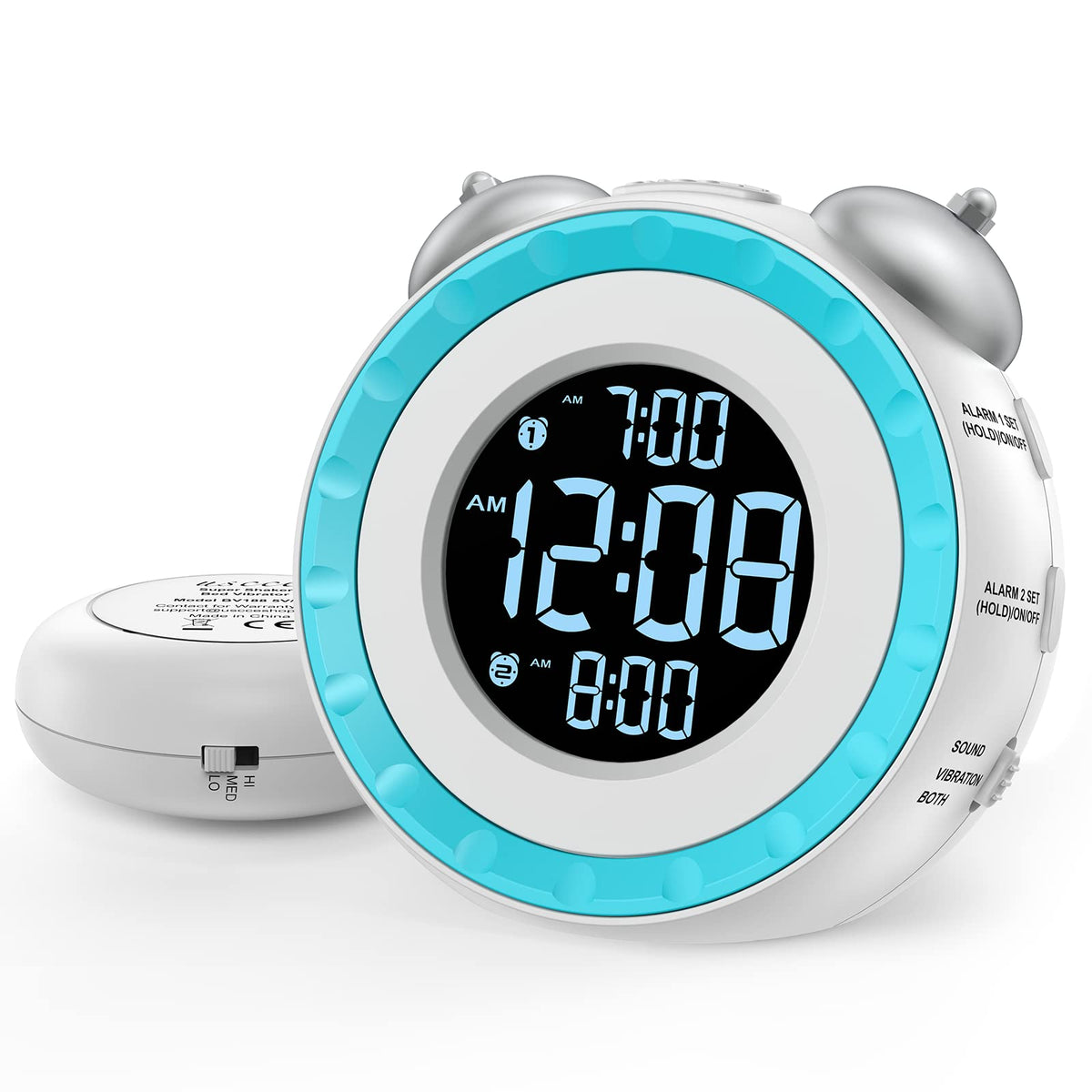 uscce front view showing clock face and alarm options for reliable waking