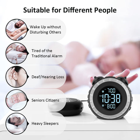 uscce on bedside table in bedroom setting for dependable wake-up benefit