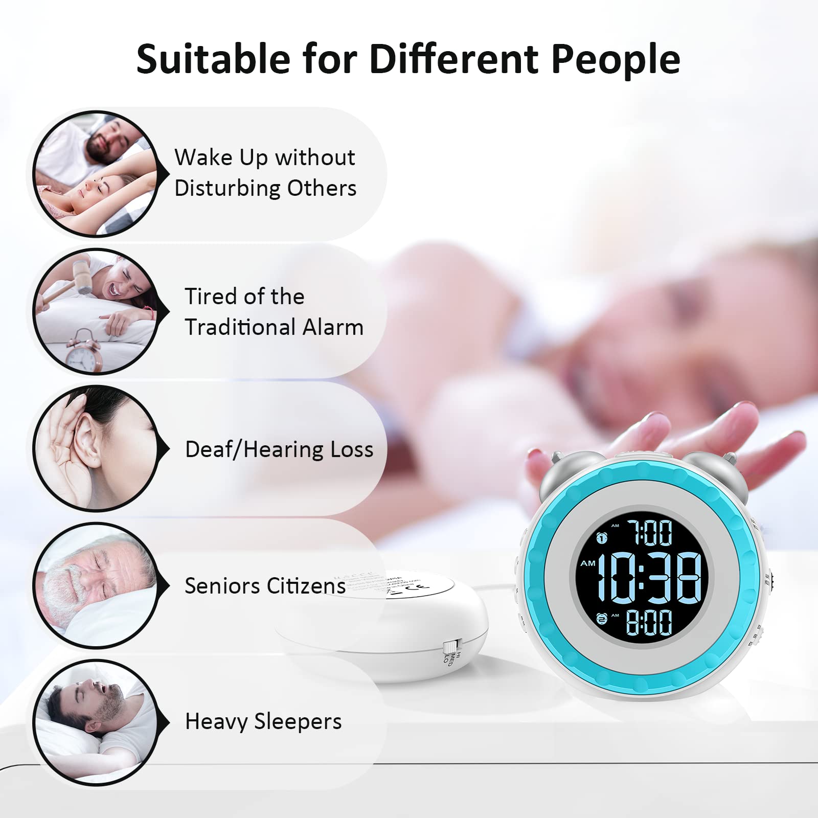 uscce shaker under pillow demonstration for effective silent wake