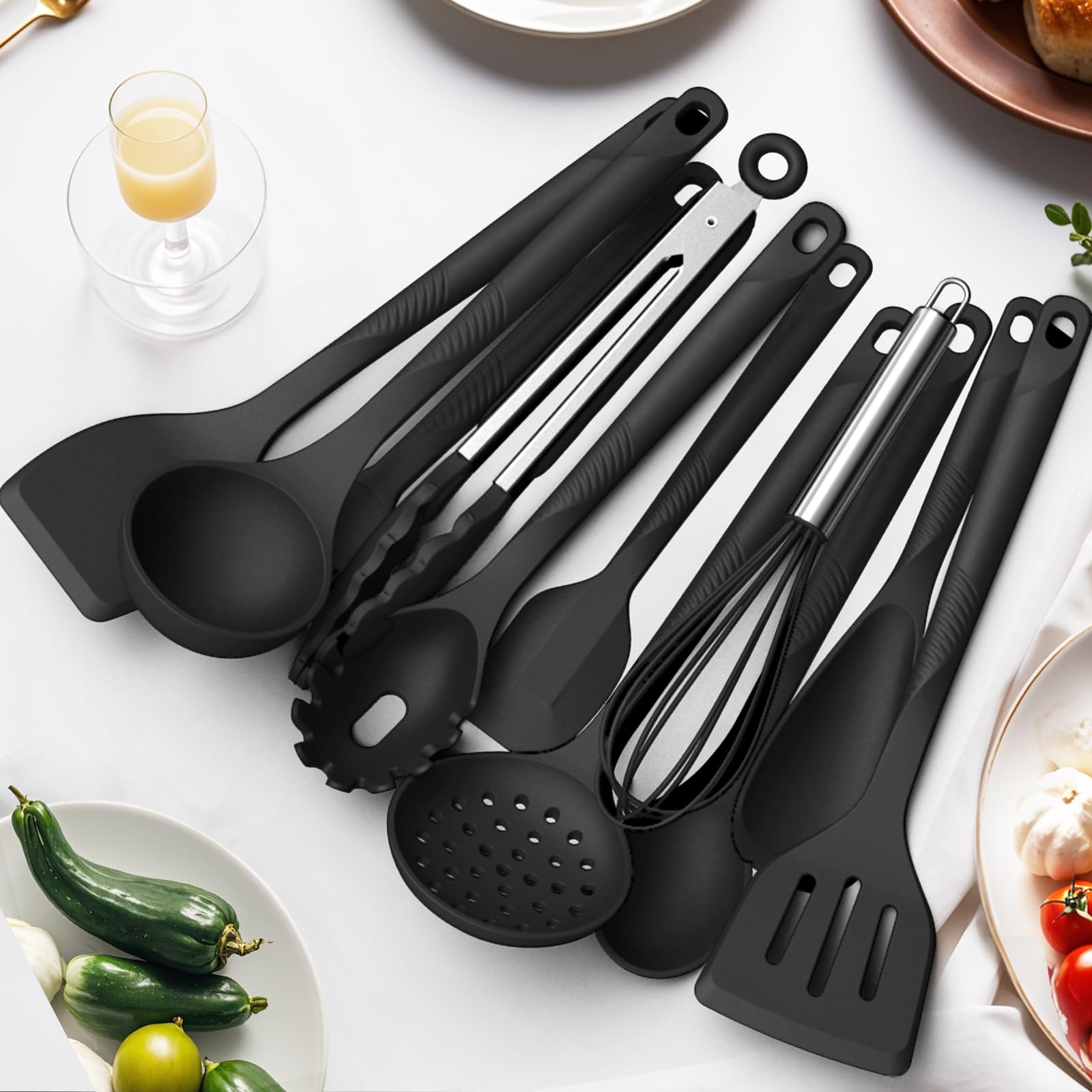 USECANO utensil flipping in nonstick pan to protect cookware