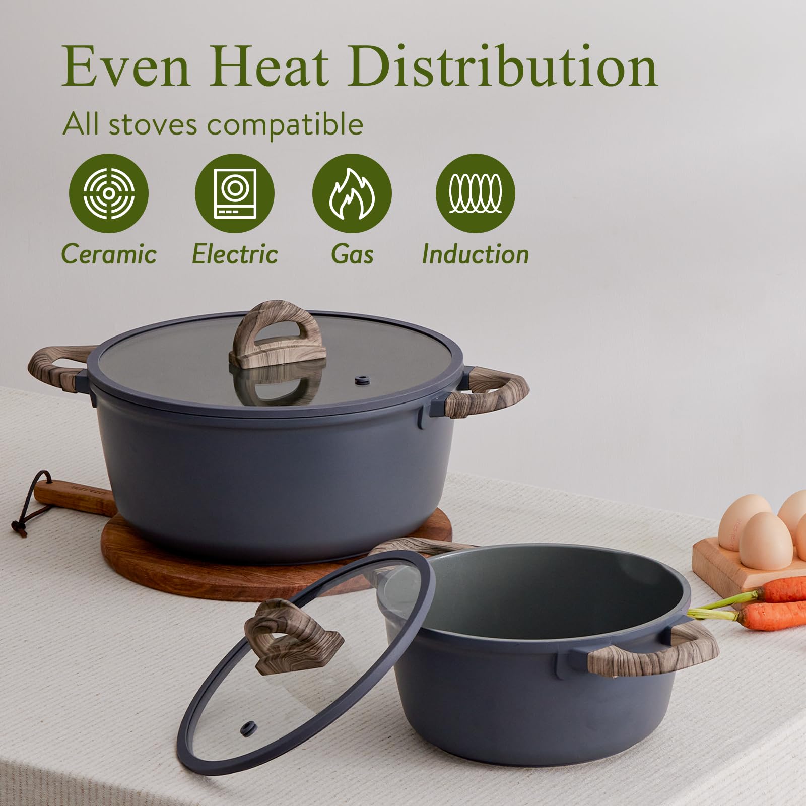 USELUCK crepe pan with a crepe being flipped, ideal for delicate cooking and release