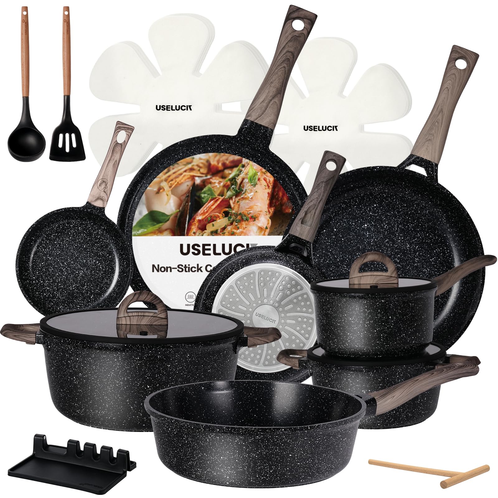 USELUCK full 22-piece set front view showing all components and organized storage benefit