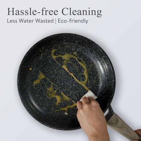 USELUCK ceramic nonstick surface close-up displaying texture and easy-release benefit