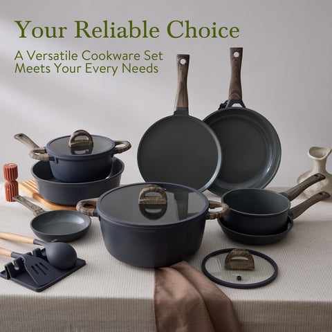 USELUCK full 22-piece set styled in a kitchen, ready for family cooking and entertaining