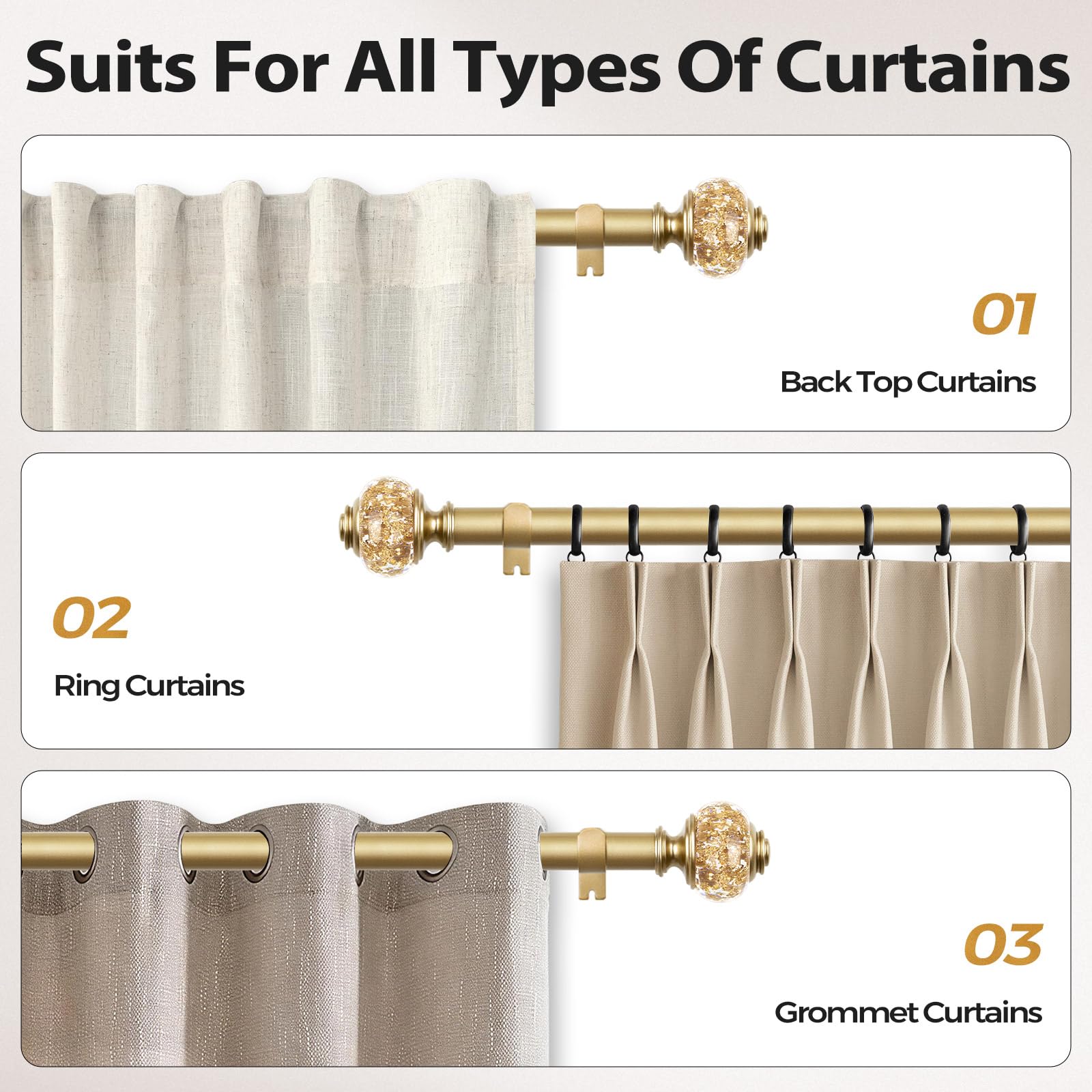 USFOOK rod holding heavy drapes illustrates strong weight support