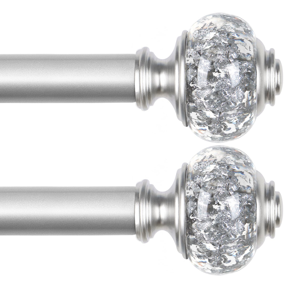 USFOOK silver rod front packaging showing both rods and hardware, ready to install