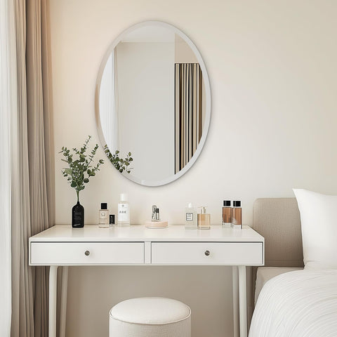 USHOWER mirror in bathroom lifestyle setting showing light amplification and stylish benefit