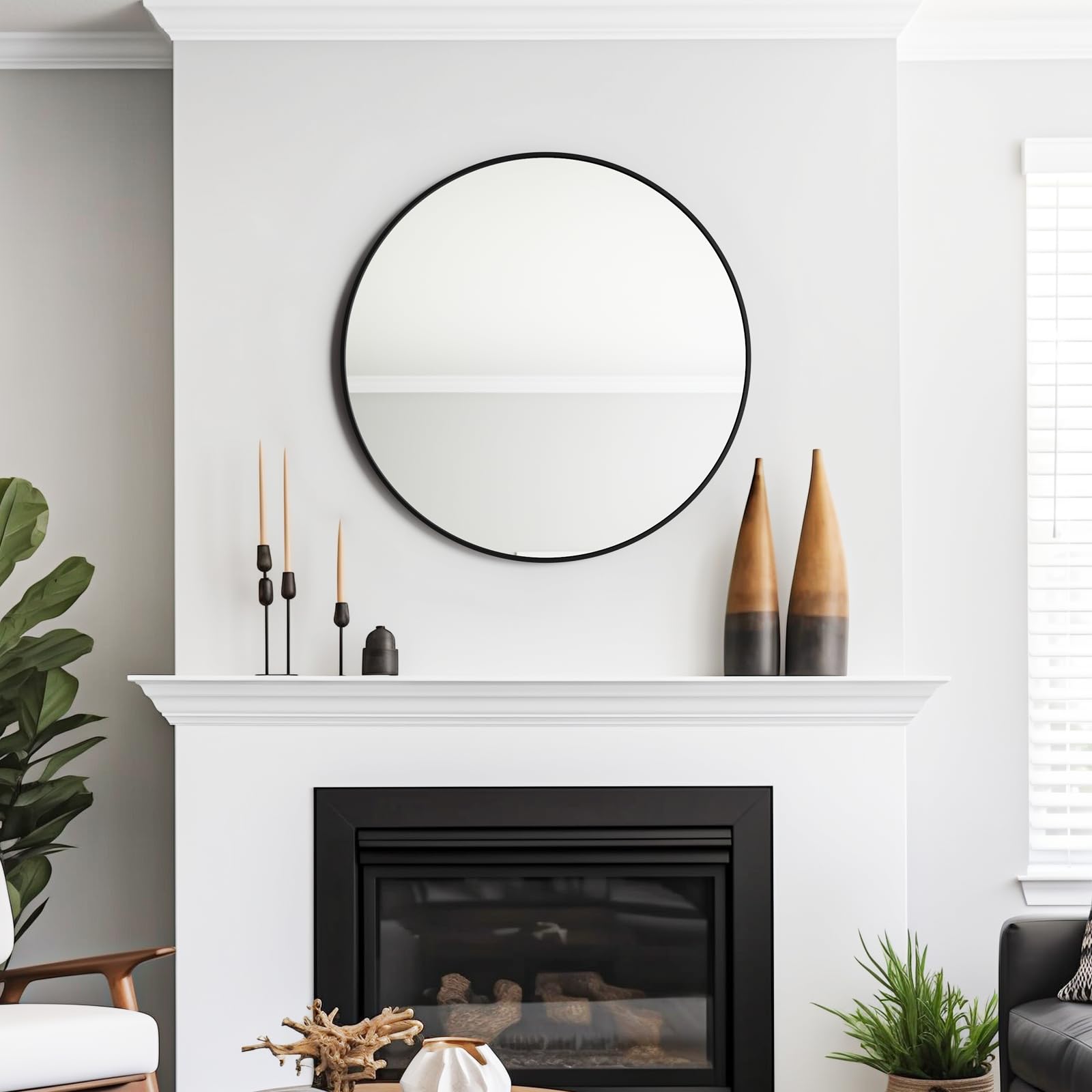 USHOWER mirror in entryway creating light and visual expansion benefit
