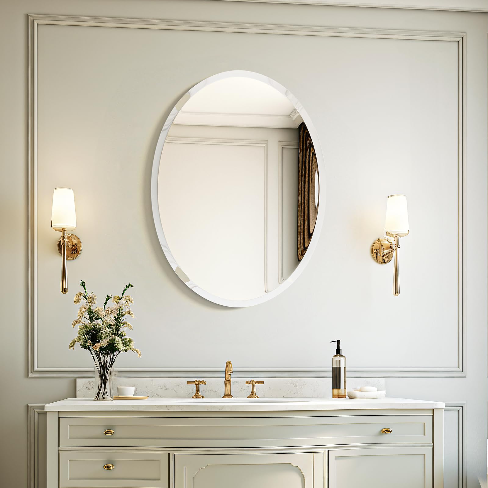 USHOWER polished edge hand touch showing smooth finish and safe edges benefit