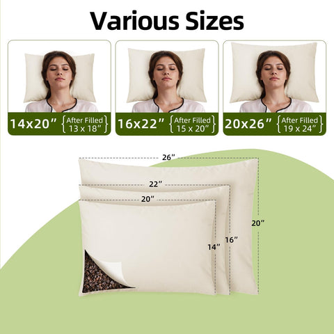 USlixury hidden side zipper open to show inner unbleached cotton shell for easy adjustment