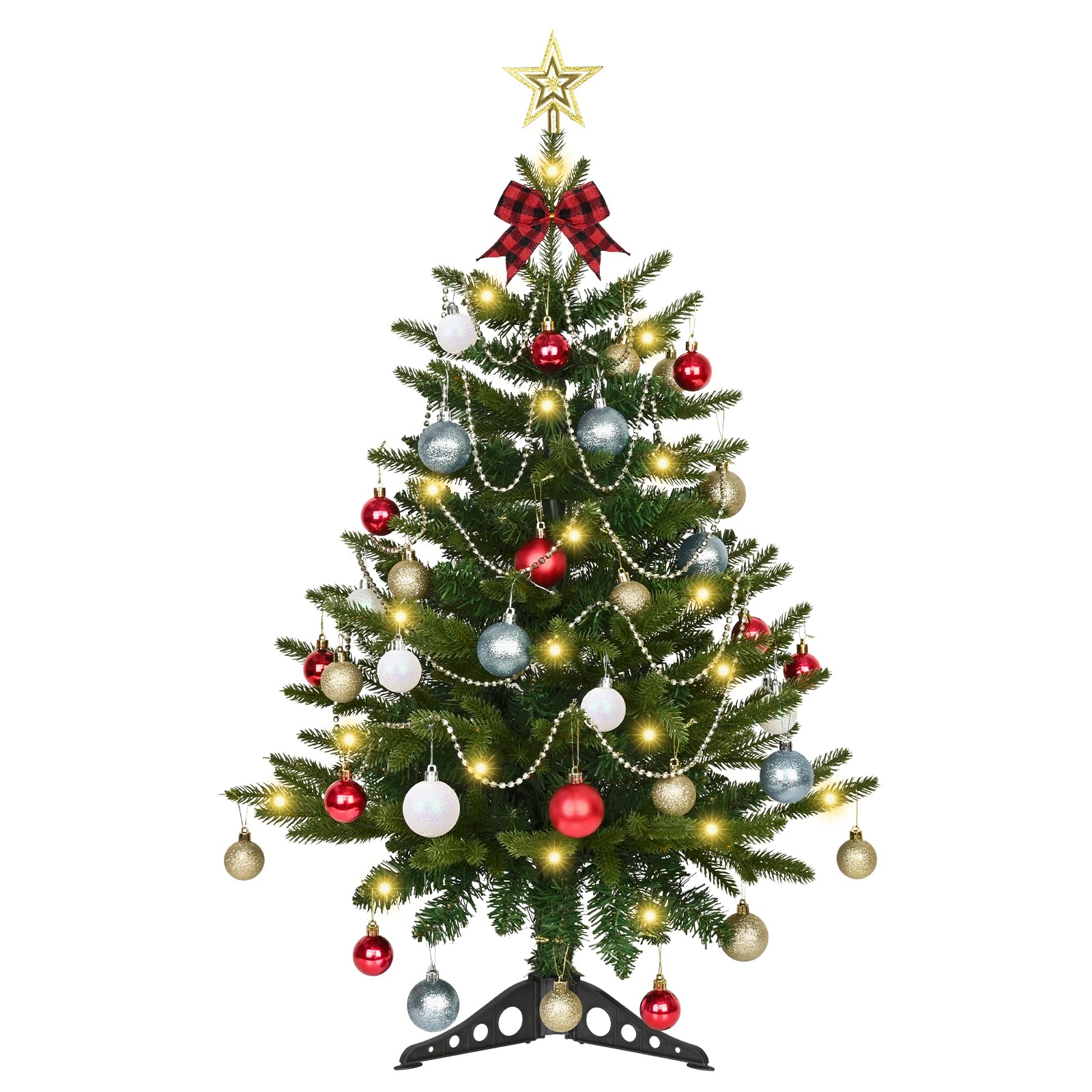 Uspring tree disassembled for storage illustrating convenient packability