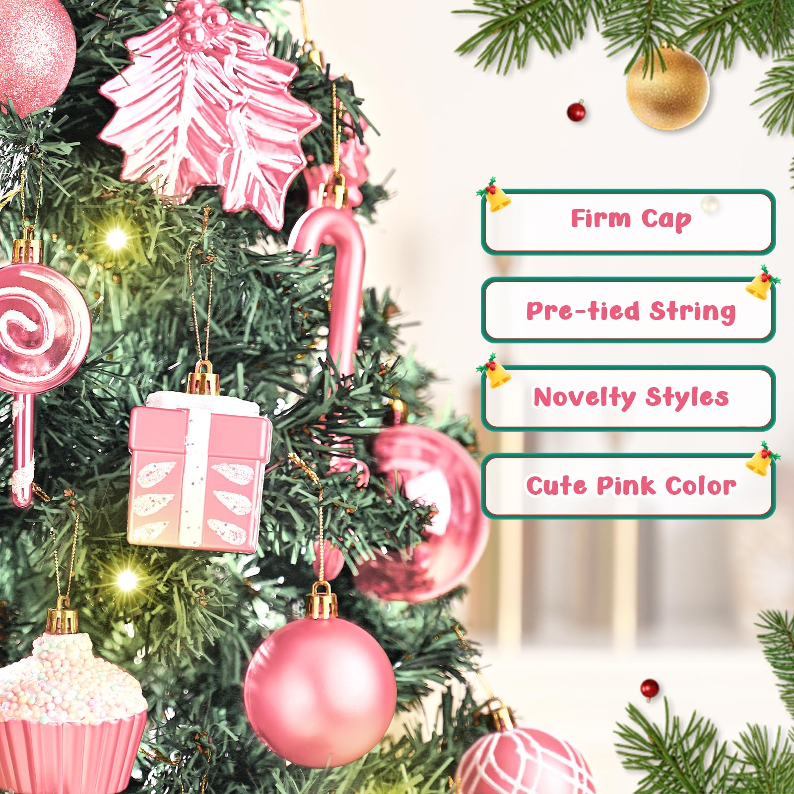 Uspring ornaments in hand showing scale and lightweight design for easy hanging