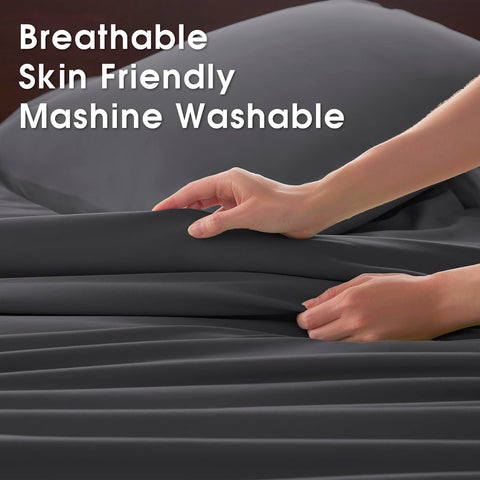 USXIBEI made bed in bedroom showing hotel-style look and easy care convenience