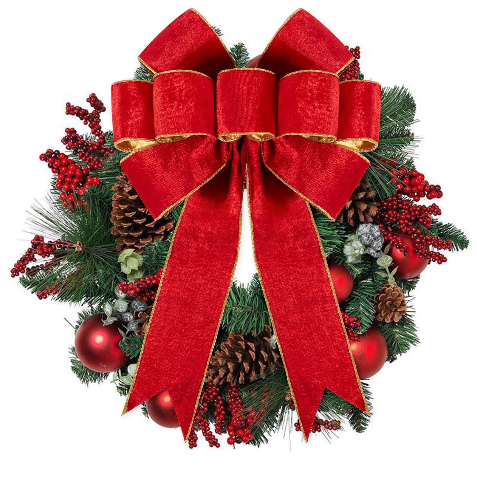 Utehilly styled as a tree topper on decorated tree, creates a bold focal point for living room
