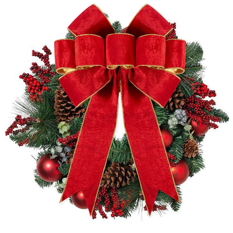 Utehilly styled as a tree topper on decorated tree, creates a bold focal point for living room