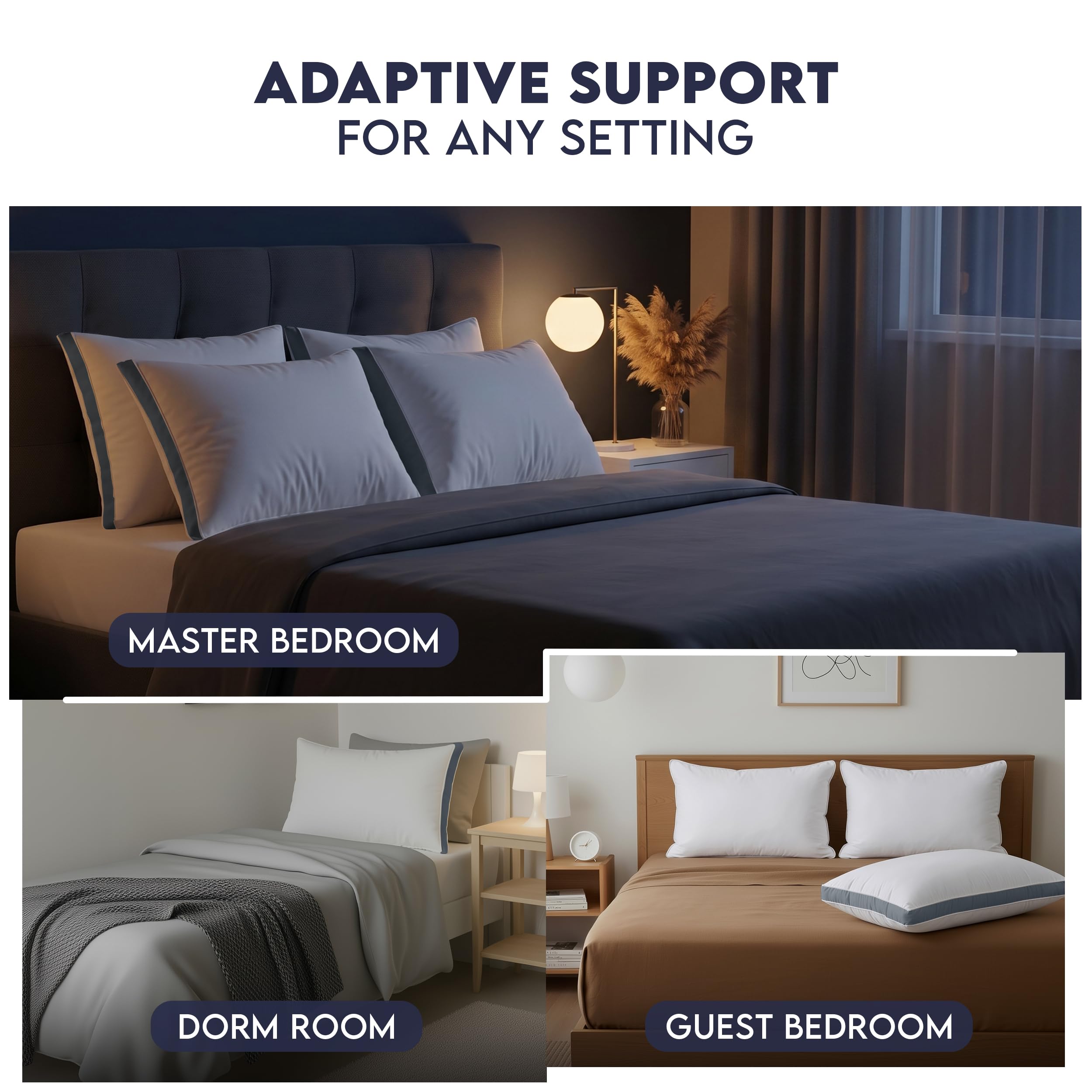 Utopia Bedding in bedroom lifestyle showing inviting comfort and modern styling