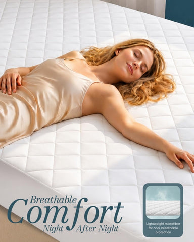 Utopia Bedding bedroom lifestyle image, enhances bed comfort visually