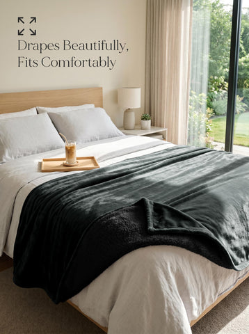 Utopia Bedding Sherpa close-up showing plush backing for extra warmth