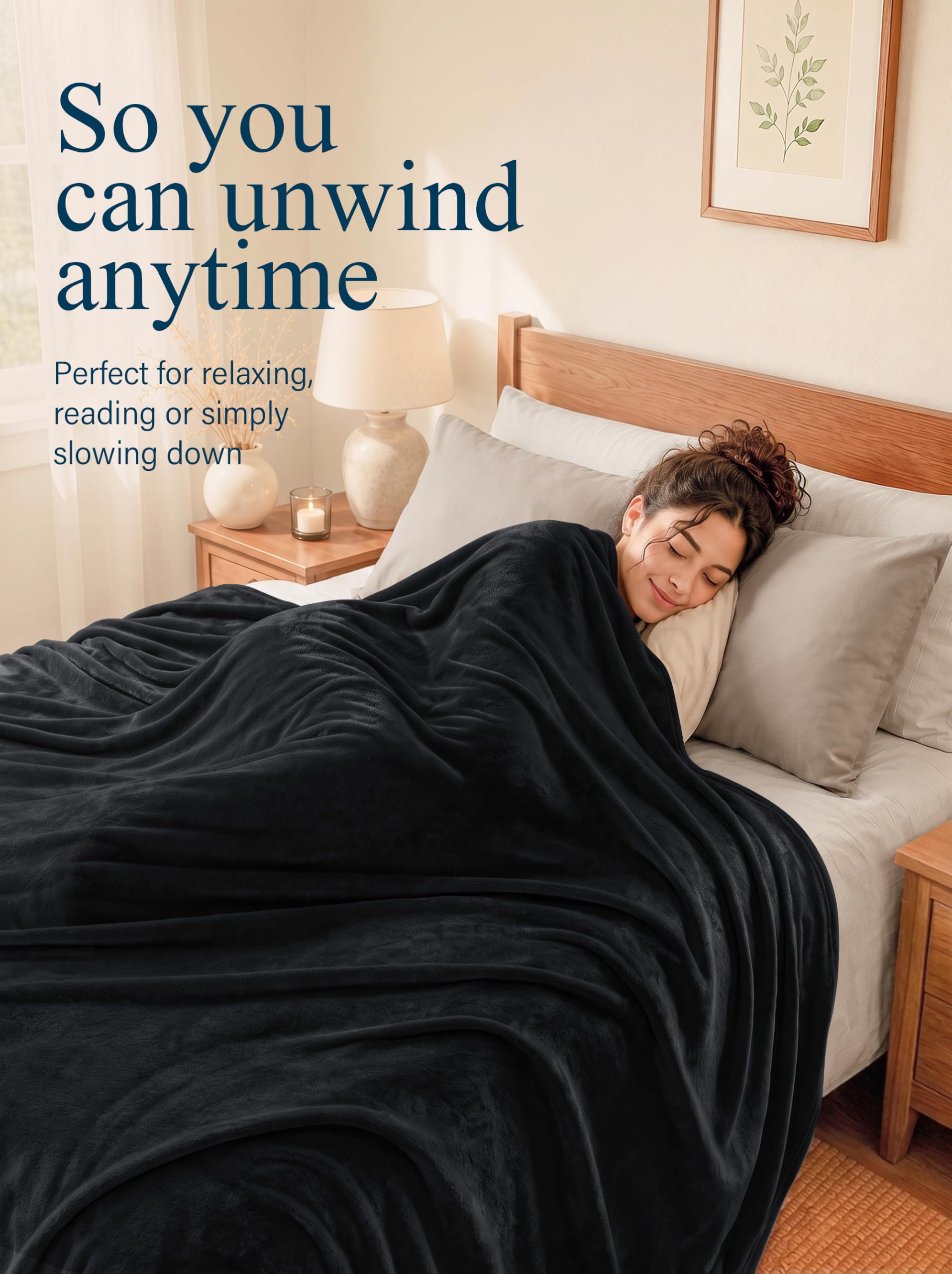 Utopia Bedding close detail of two-sided pile showing uniform plush feel and warmth