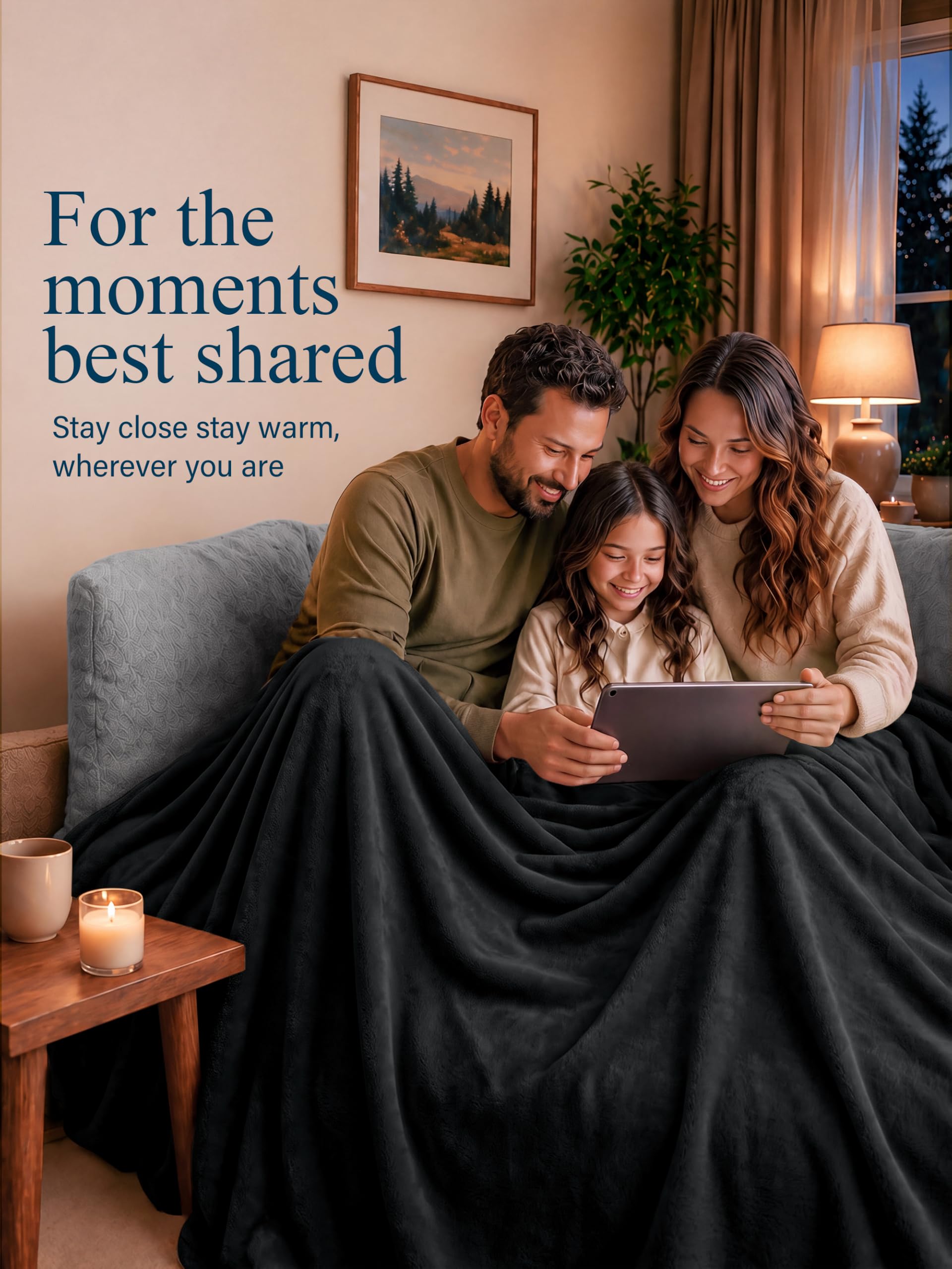 Utopia Bedding neatly folded blanket illustrating compact storage and travel-friendly size