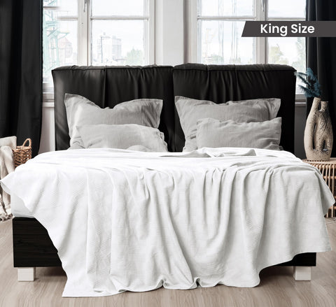 Utopia Bedding folded thermal blanket displaying neat compact storage