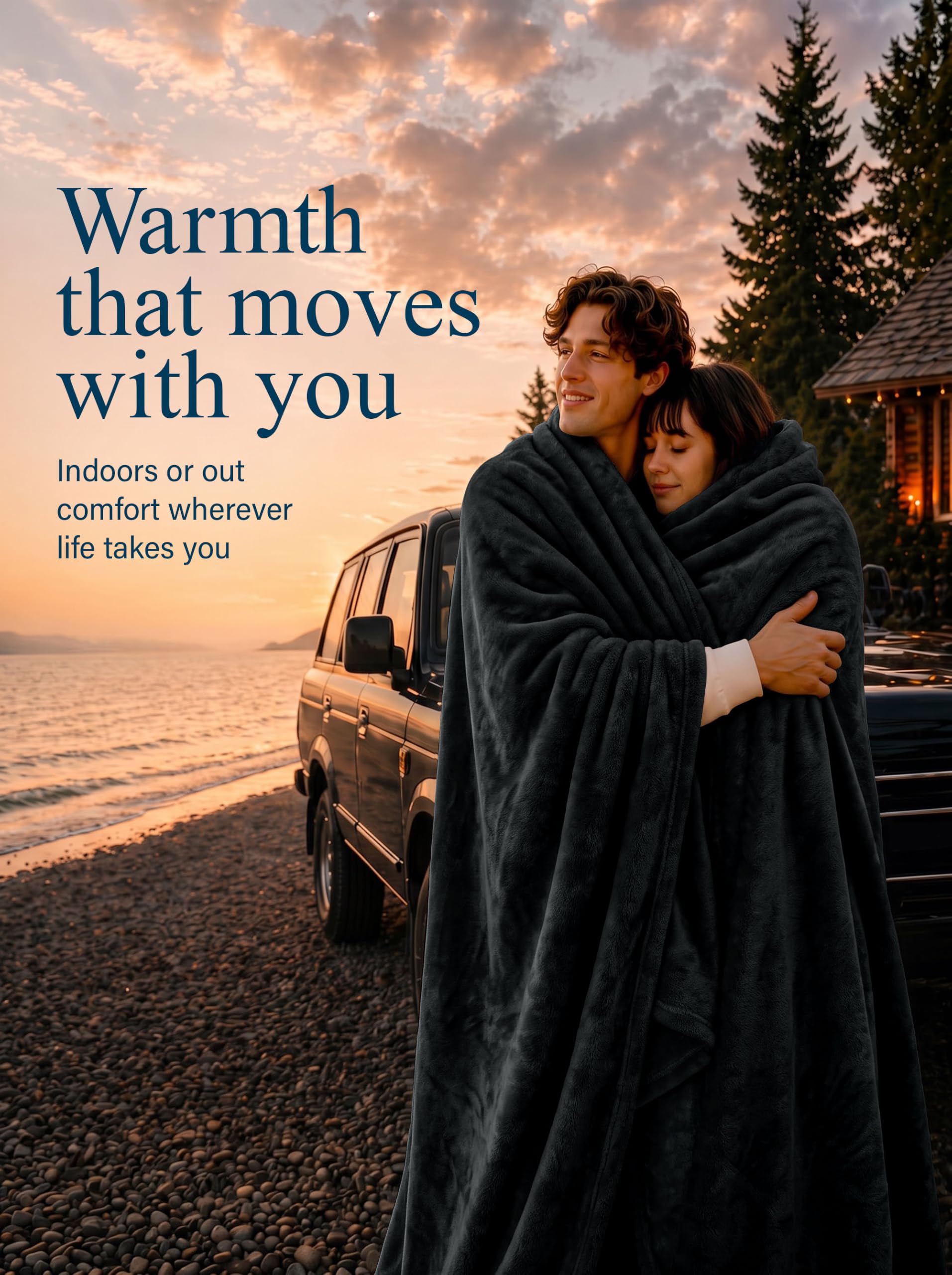 Utopia Bedding blanket draped on a California King bed demonstrating generous overhang