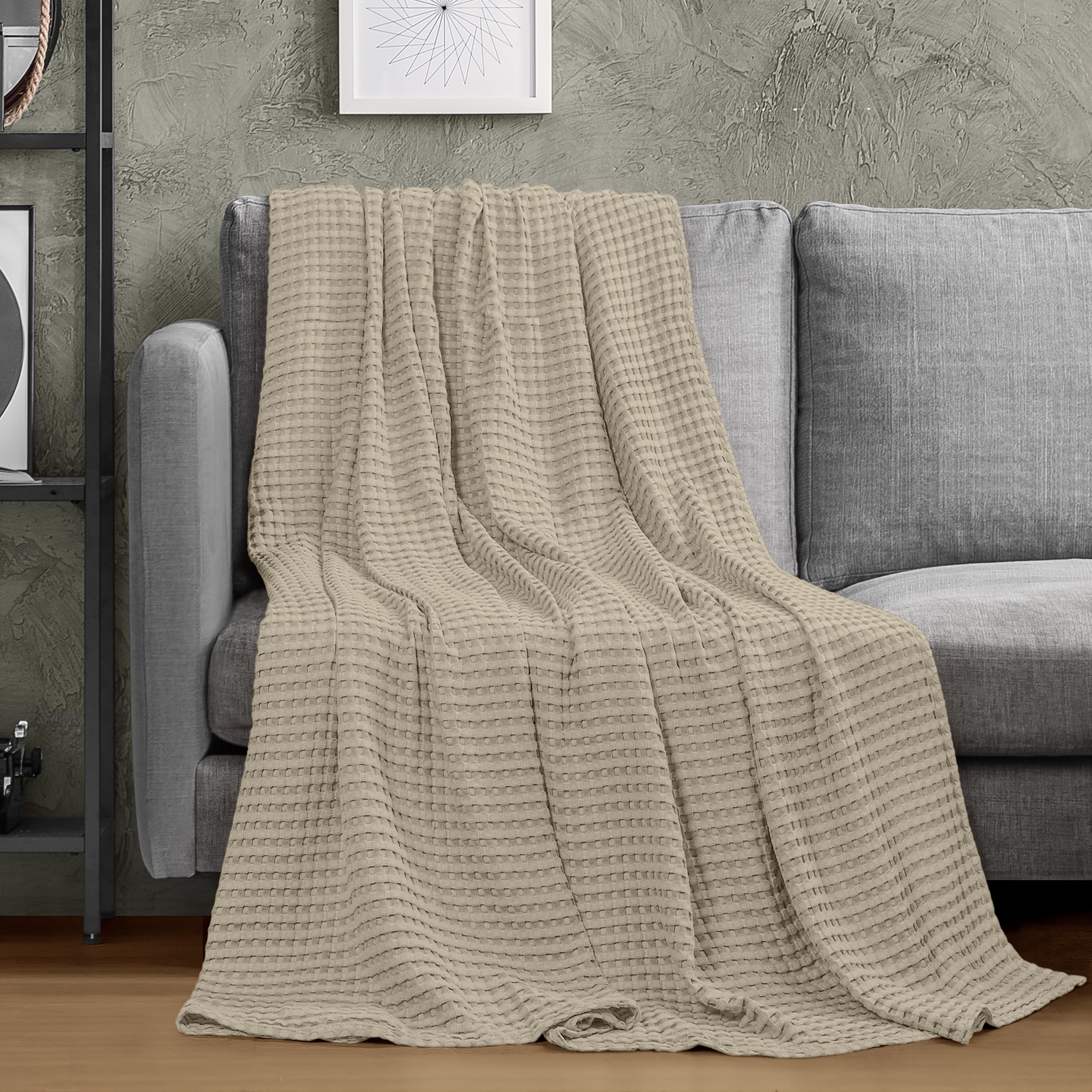 Utopia Bedding queen bed with blanket adding neutral layered décor
