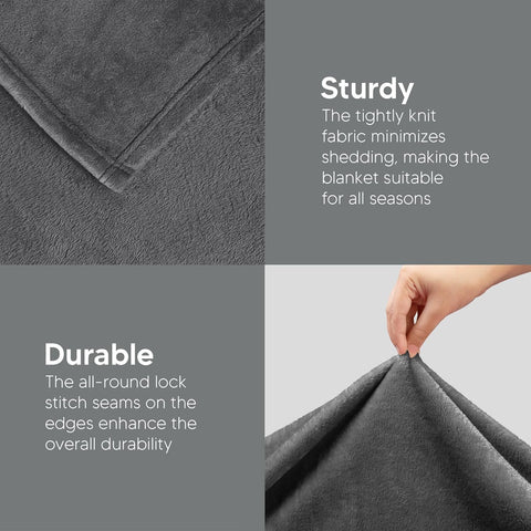Utopia Bedding blanket draped on twin bed illustrating full-size coverage