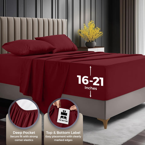 Utopia Bedding in-room lifestyle on queen bed showing warm color and inviting appearance