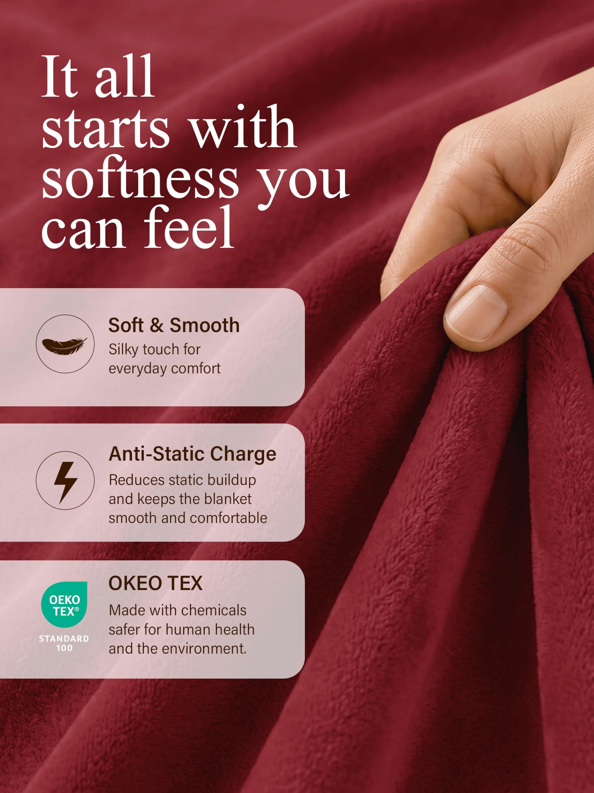 Utopia Bedding close-up of fleece texture highlighting soft microfiber comfort