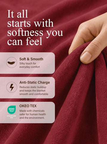 Utopia Bedding close-up of fleece texture highlighting soft microfiber comfort