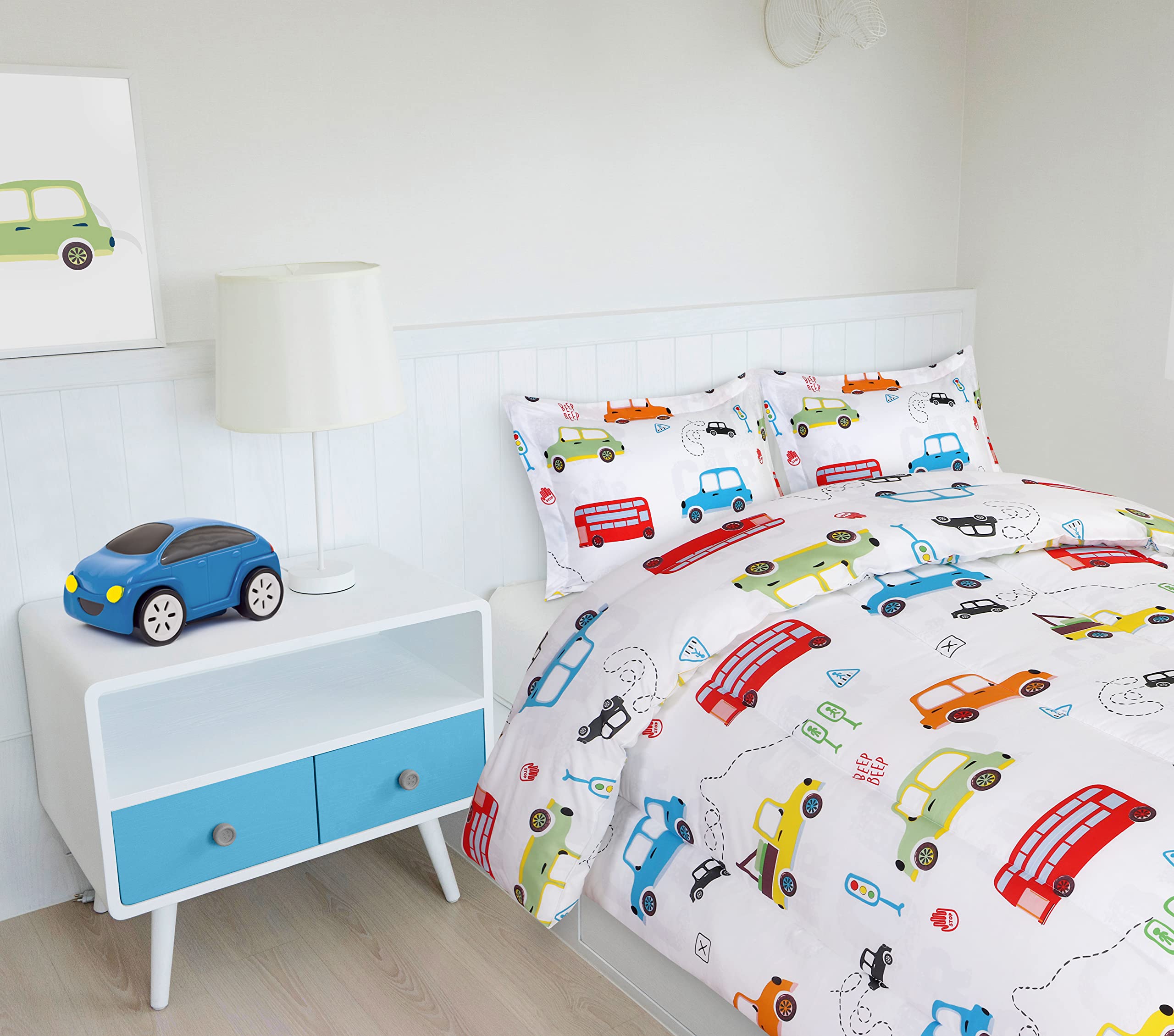 Utopia Bedding comforter on a styled kid's bedroom showing neat finished bed appeal