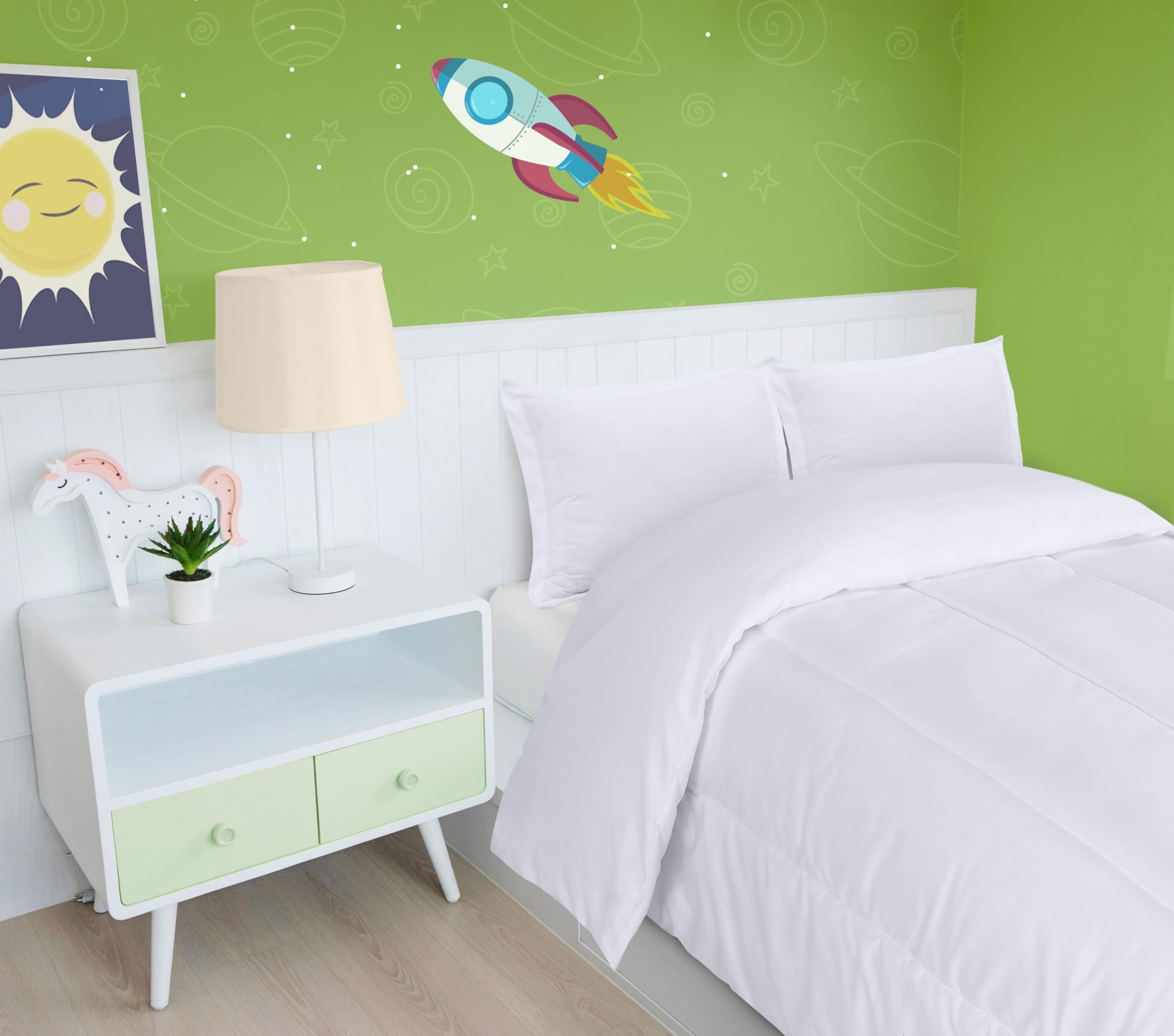 Utopia Bedding on a child's bed lifestyle shot showing easy, tidy styling
