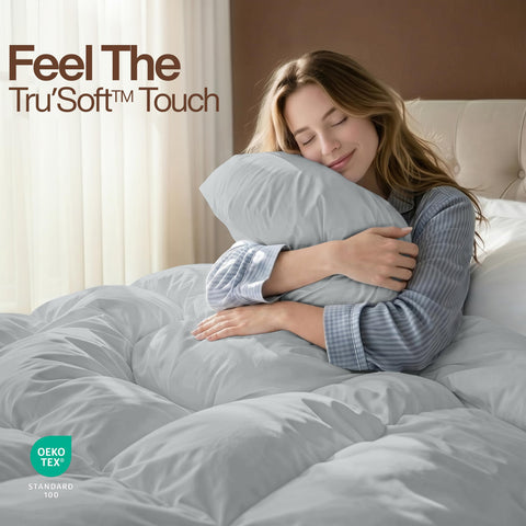 Utopia Bedding corner tab detail showing secure duvet cover attachment