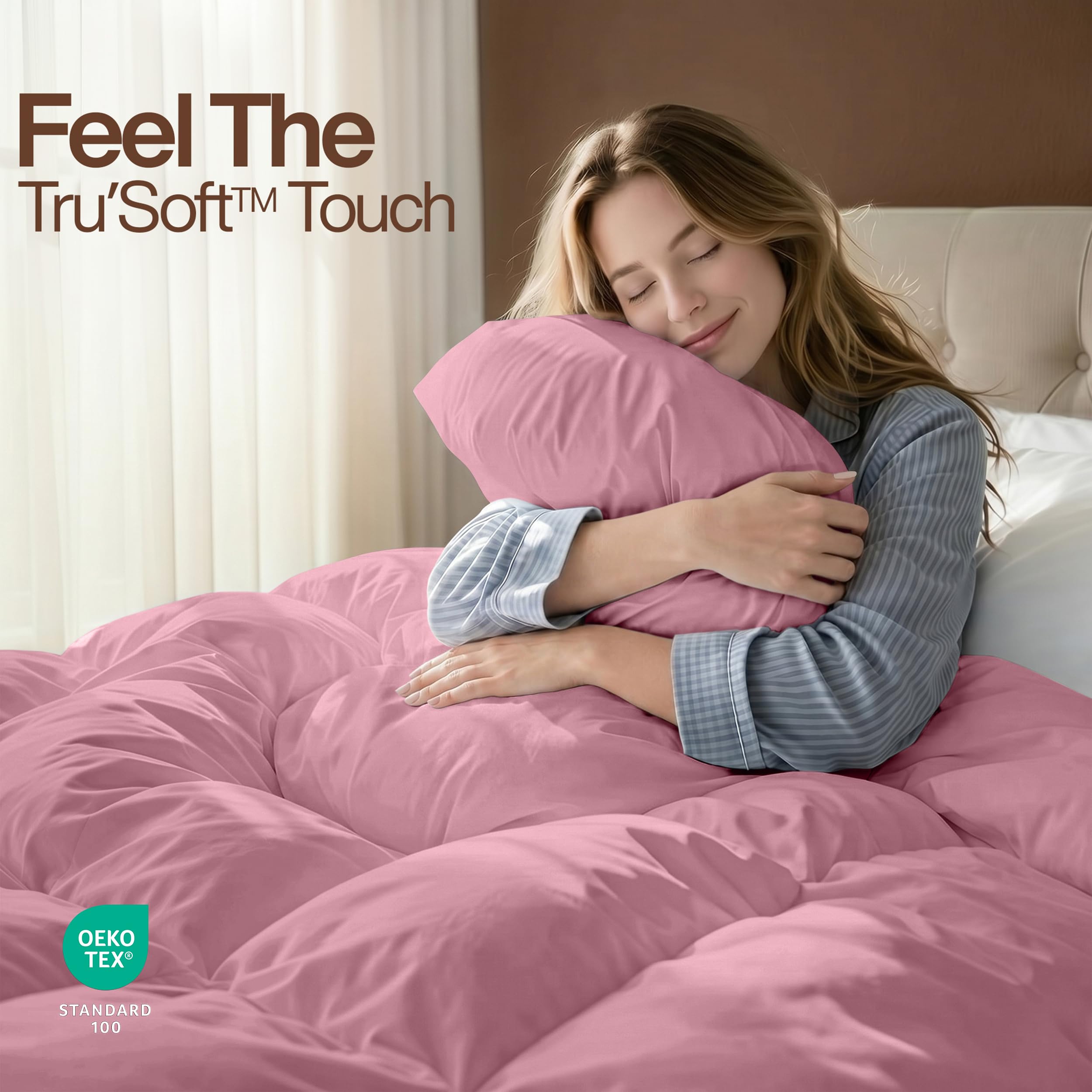 Utopia Bedding corner tabs image showing secure attachment inside duvet covers