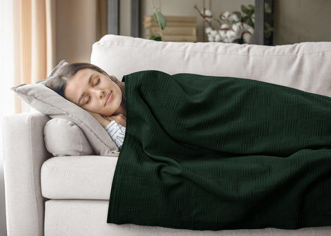 Utopia Bedding used as couch throw creating cozy living room comfort
