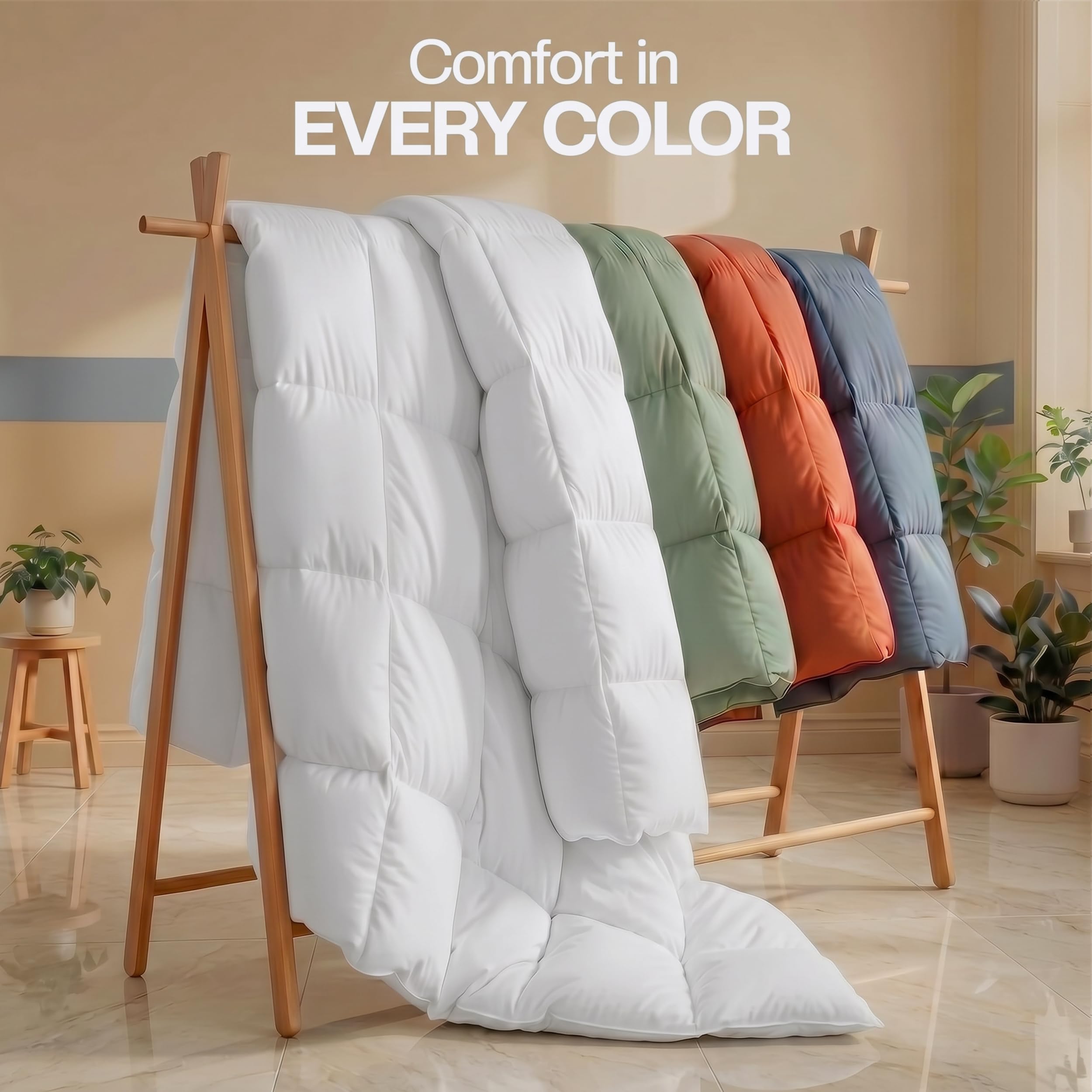Utopia Bedding in a dorm-room lifestyle scene adds comfort to small spaces