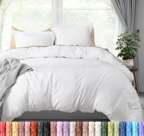 Utopia Bedding duvet cover front view showing clean white finish and fit
