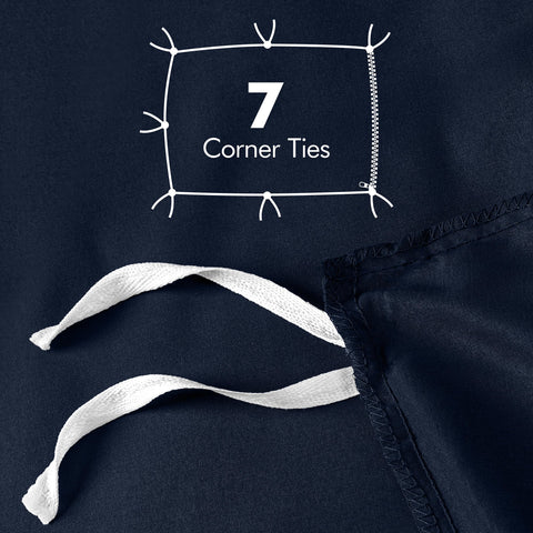 Utopia Bedding interior tie knots securing comforter to prevent shifting