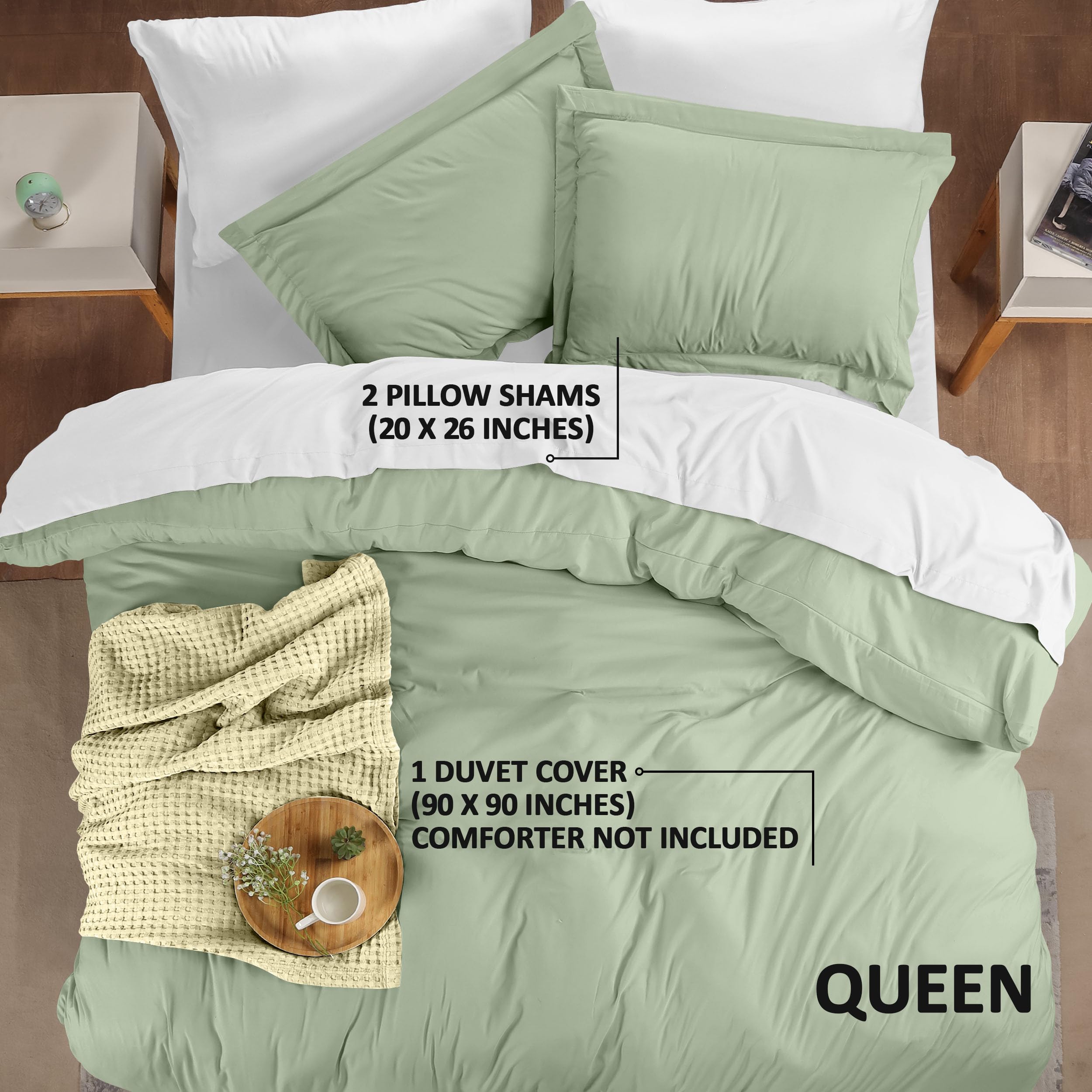 Utopia Bedding close-up of hidden zipper closure for secure comforter placement