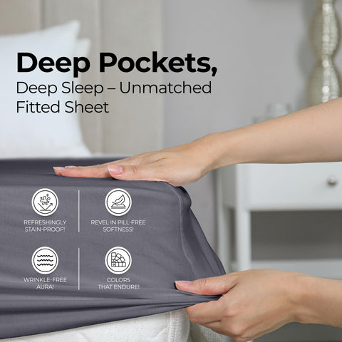 Utopia Bedding elastic corner detail demonstrating all-around grip and secure fit