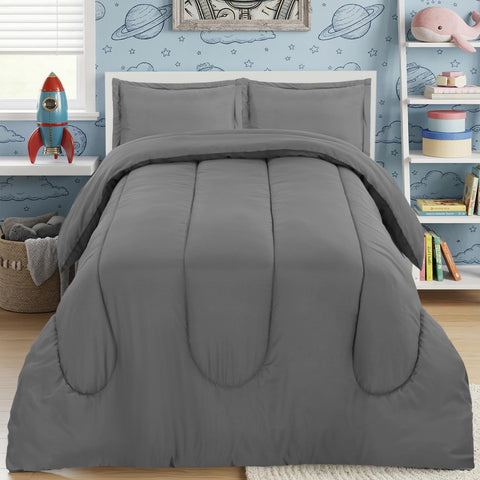 Utopia Bedding corner detail of comforter showing lightweight, even fill
