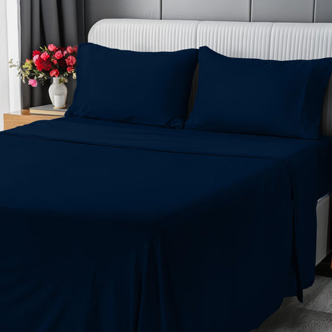 Utopia Bedding fitted sheet deep 15-inch pocket detail for secure fit