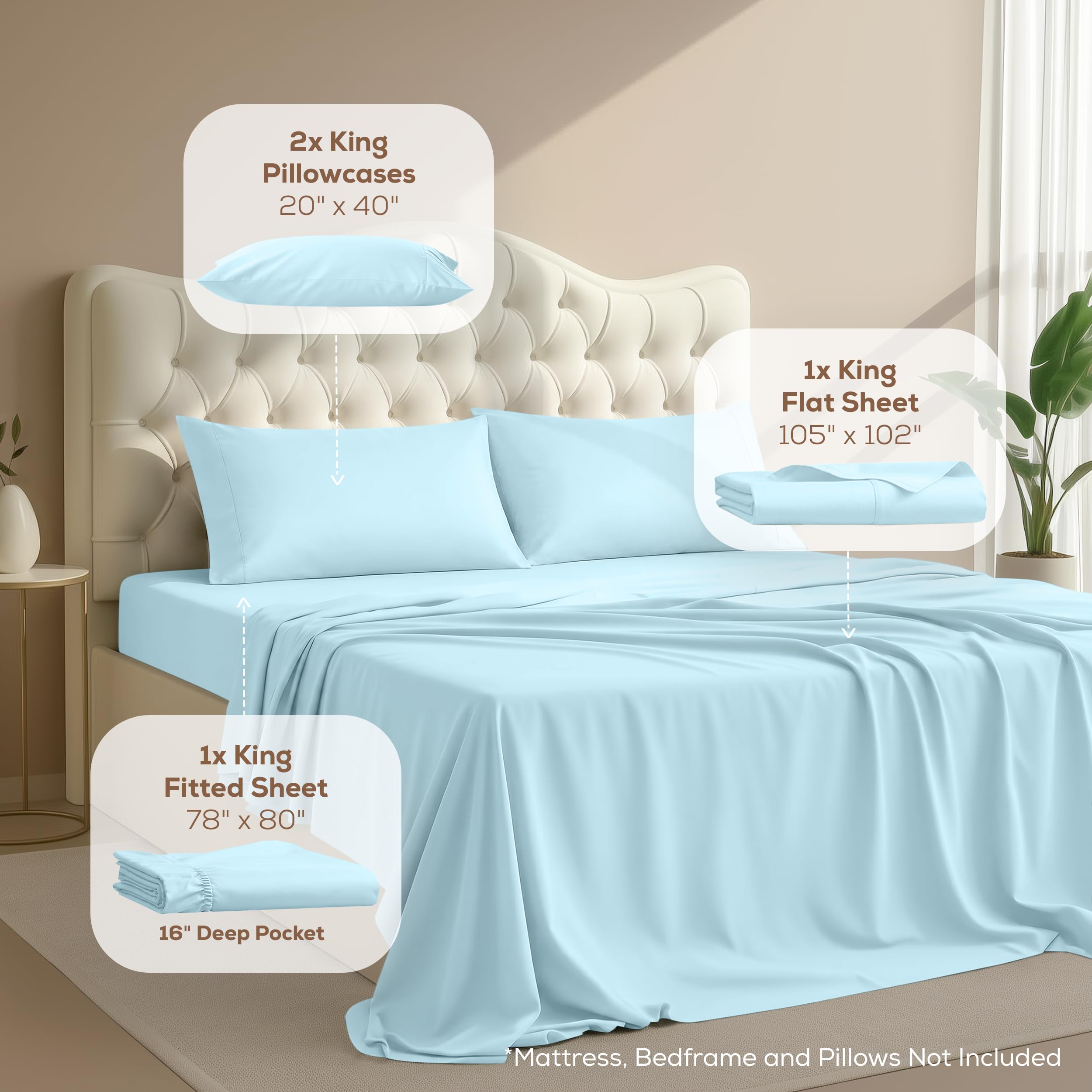 Utopia Bedding fitted sheet deep-pocket detail securing mattress snugly