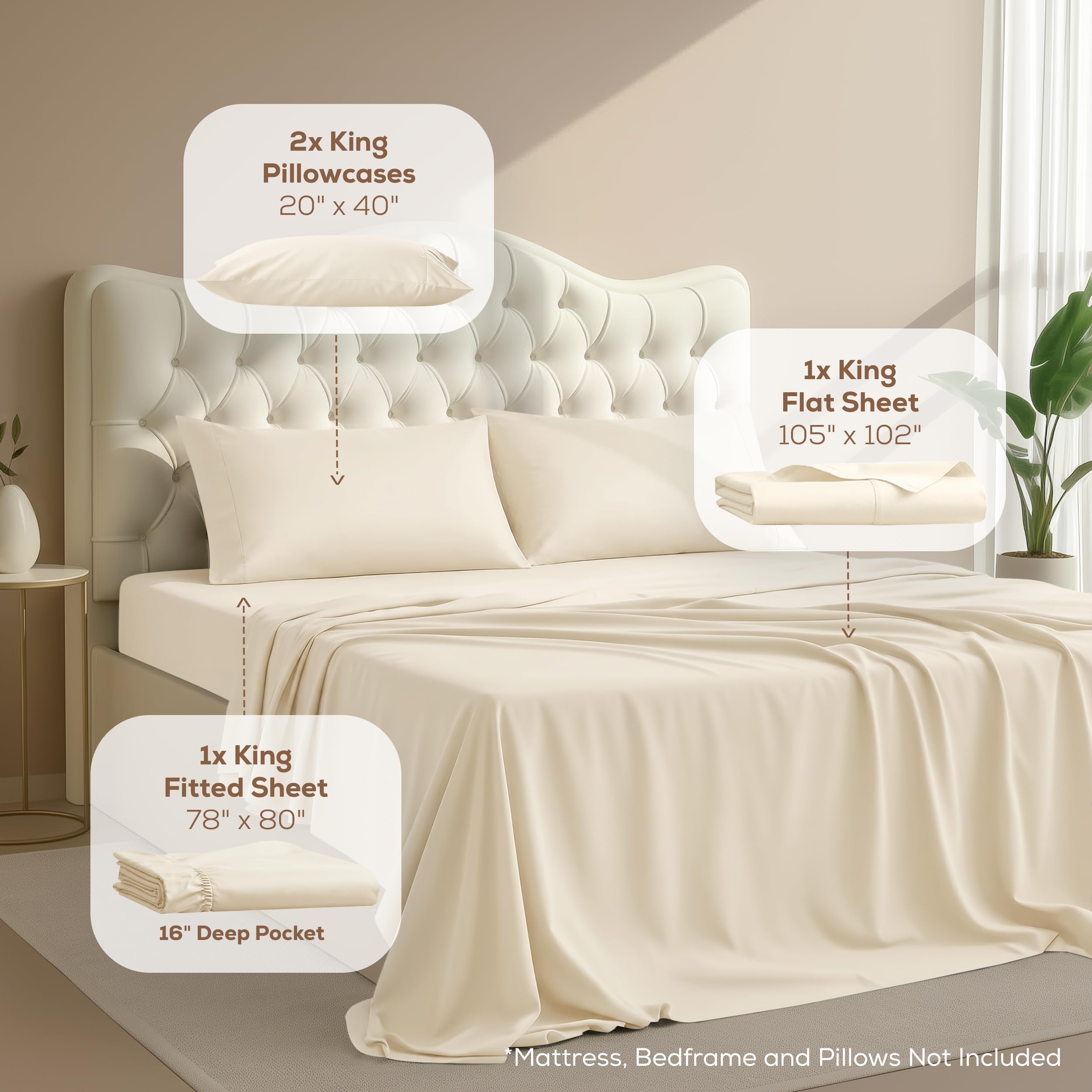 Utopia Bedding closeup of fitted sheet deep pocket showing secure fit benefit