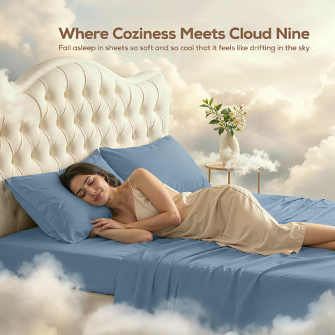 Utopia Bedding flat sheet draped on bed demonstrating generous full coverage