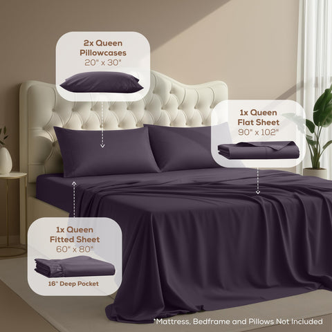 Utopia Bedding flat sheet full coverage demonstrating easy tucking and smooth finish