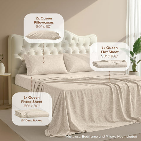 Utopia Bedding flat sheet spread across bed showing generous coverage and smooth finish