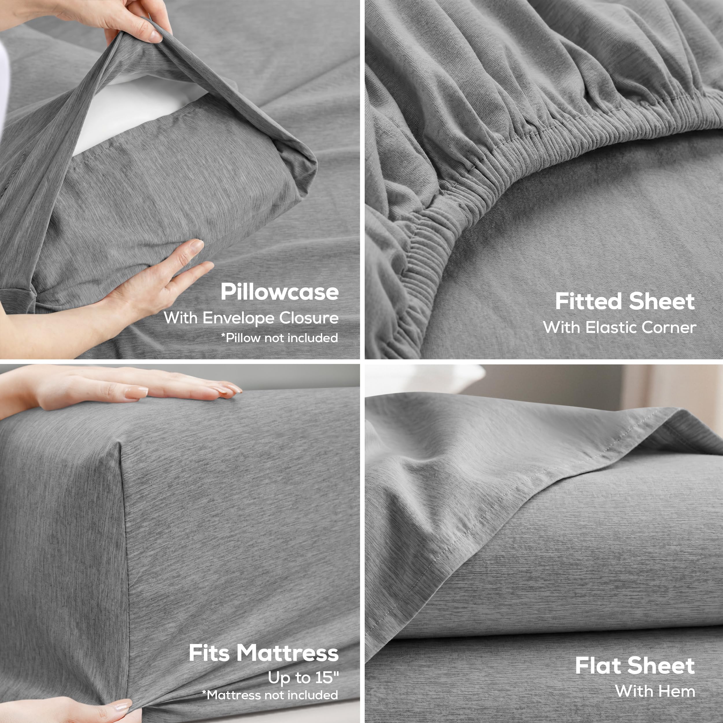 Utopia Bedding flat sheet spread on king bed showing full coverage benefit
