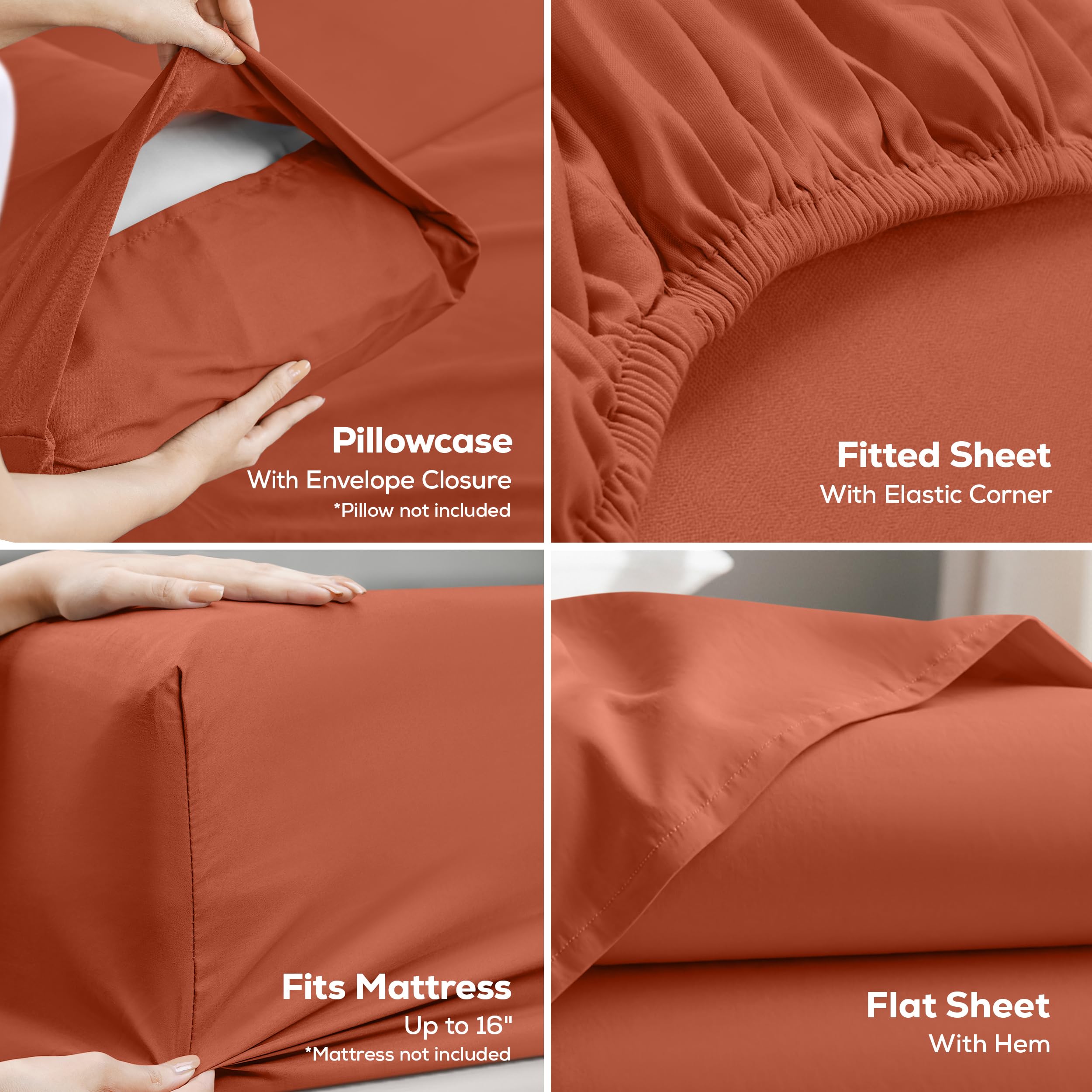 Utopia Bedding flat sheet spread smoothly across a king bed demonstrating full coverage and neat appearance